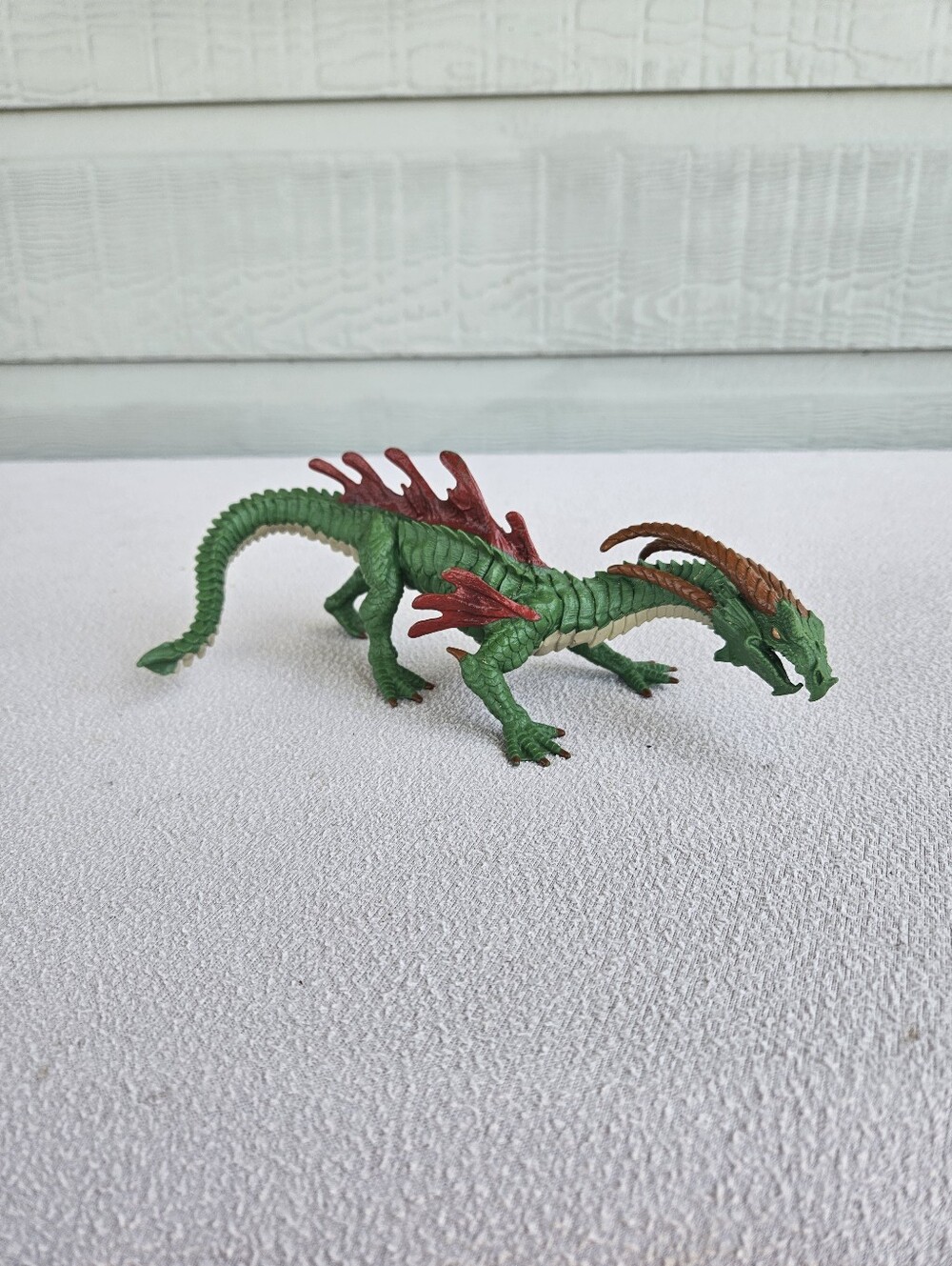 Safari Ltd Swamp Dragon Action Figure 2012 Green Red 8.5"